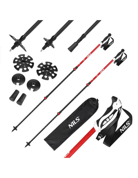 ЧЕРВЕНИ ТРЕКИНГ ЩОКИ АЛУМИНИЕВИ NILS