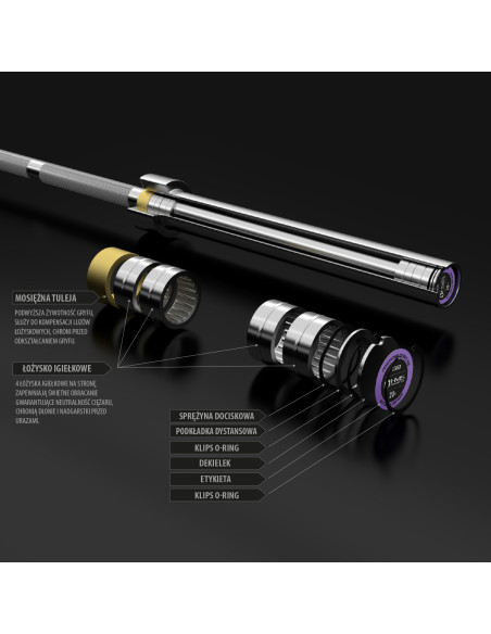 ОЛИМПИЙСКИ ДЪЛЪГ ПРЪК 220 СМ HMS С БРИВАЛИ LOCK JAW ЧЕРЕН