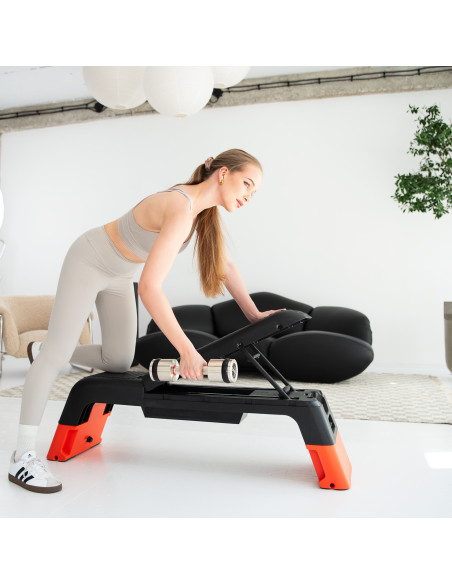 ПРОФЕСИОНАЛНА АЕРОБНА СТЪПКА ДЪСКА С ФУНКЦИЯ ЛЕЖКА КОМЕРСИАЛЕН HMS