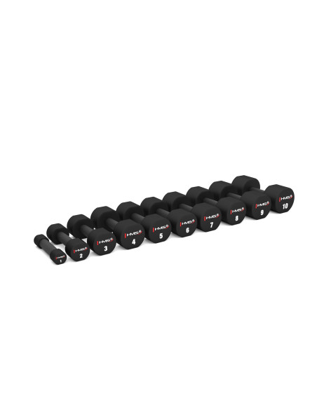 ПОЛИУРЕТАНОВИ ГЪРИ HPT 2 X 1–10 KG (110 KG) + СТОЙКА STR37 HMS