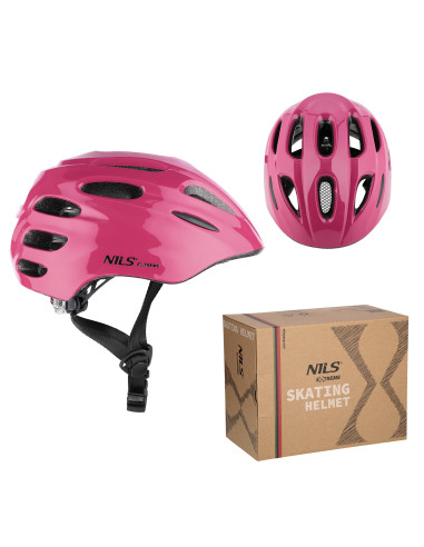 LED РОЗОВА РАЗМЕР S (47-55см) КАСКА NILS EXTREME