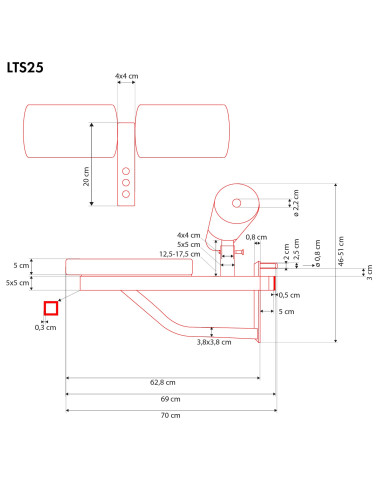 Сгъваема седалка с фиксиране на бедрата HMS