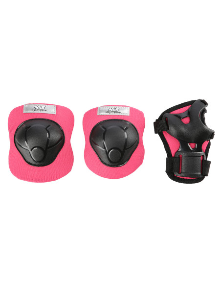 РОЗОВА КАСКА РАЗМЕР S С ПРОТЕКТОРИ КОМПЛЕКТ NILS EXTREME