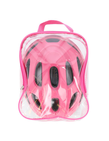 РОЗОВА КАСКА РАЗМЕР S С ПРОТЕКТОРИ КОМПЛЕКТ NILS EXTREME