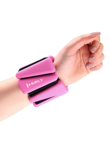 РОЗОВИ СИЛИКОНОВИ ТЕЖЕСТИ ЗА УПРАЖНЕНИЯ НА ГЛЕЗЕНИТЕ И КИТКИТЕ HMS