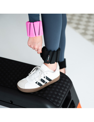 РОЗОВИ СИЛИКОНОВИ ТЕЖЕСТИ ЗА УПРАЖНЕНИЯ НА ГЛЕЗЕНИТЕ И КИТКИТЕ HMS