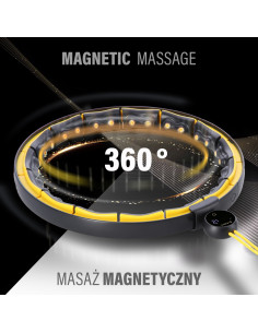 HULA HOOP ЧЕРЕН/ЖЪЛТ С МАГНИТИ, TPE NOBS, ТЕГЛО И БРОЯЧ HMS