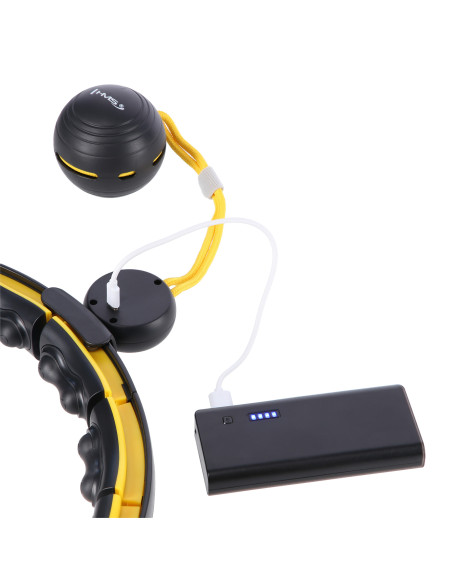 HULA HOOP ЧЕРЕН/ЖЪЛТ С МАГНИТИ, TPE NOBS, ТЕГЛО И БРОЯЧ HMS