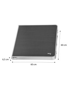 КОМПЛЕКТ МАСА И СТОЛОВЕ ТЪМНО СИВ NILS CAMP