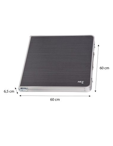 КОМПЛЕКТ МАСА И СТОЛОВЕ ТЪМНО СИВ NILS CAMP