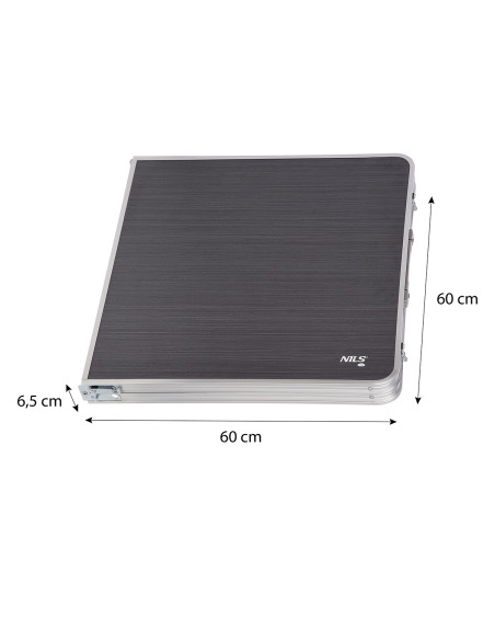 КОМПЛЕКТ МАСА И СТОЛОВЕ ТЪМНО СИВ NILS CAMP