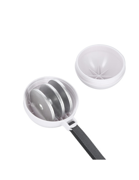 HULA HOOP МАГНИТЕН БЯЛ HHM16 С ТЕЖЕСТ + БРОЯЧ HMS + ОПОРА ЗА ТАЛИЯ BR163 ЧЕРЕН ПЛЮЗ РАЗМЕР