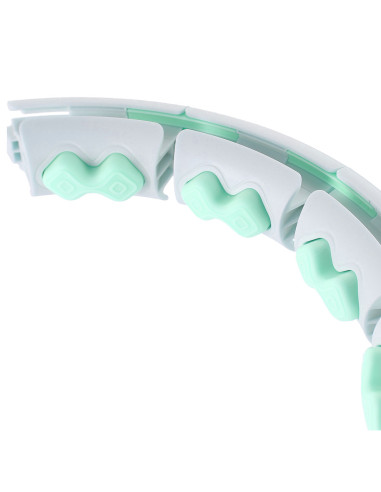 HULA HOOP HHW06 ЗЕЛЕН С ГРАВИТАЦИОННА ТОПКА И БРОЯЧ HMS + ОПОРА ЗА ТАЛИЯ BR163 ЧЕРЕН ПЛЮЗ РАЗМЕР