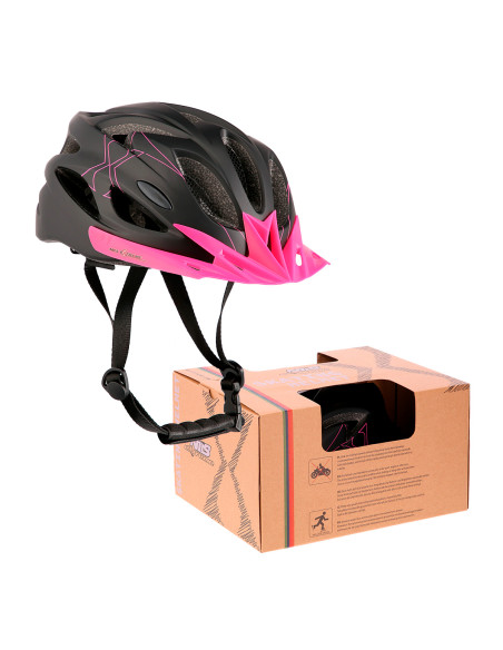 ЧЕРНО-РОЗОВ РАЗМЕР S (50-59 СМ) КАСКА NILS EXTREME
