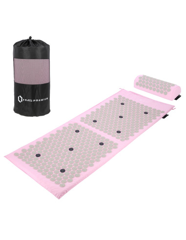 РОЗОВ КОМПЛЕКТ АКУПРЕСУРНА ПОСТИЛКА HMS PREMIUM