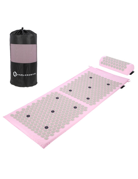РОЗОВ КОМПЛЕКТ АКУПРЕСУРНА ПОСТИЛКА HMS PREMIUM