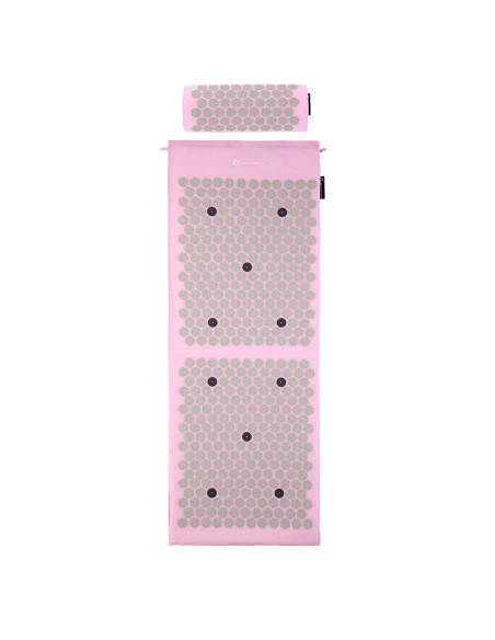 РОЗОВ КОМПЛЕКТ АКУПРЕСУРНА ПОСТИЛКА HMS PREMIUM