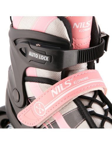 РОЗОВО-БЕЛИ РОЗОВО-БЕЛИ КЪНКИ 2 В 1 РАЗМЕР S(31-34) СЪС СМЕНЯЕМО ХОКЕЙНО ОСТРИЕ NILS EXTREME