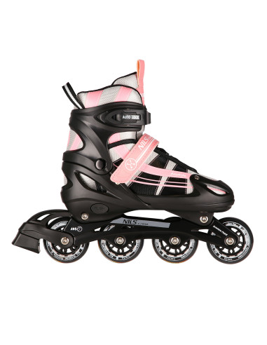 РОЗОВО-БЕЛИ РОЗОВО-БЕЛИ КЪНКИ 2 В 1 РАЗМЕР M (35-38) СЪС СМЕНЯЕМО ХОКЕЙНО ОСТРИЕ NILS EXTREME