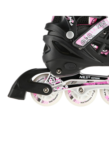 4-В-1 РОЗОВ LED КЪНКИ РАЗМЕР S(31-34) СЪС СМЕНЯЕМО ХОКЕЙНО ОСТРИЕ NILS EXTREME