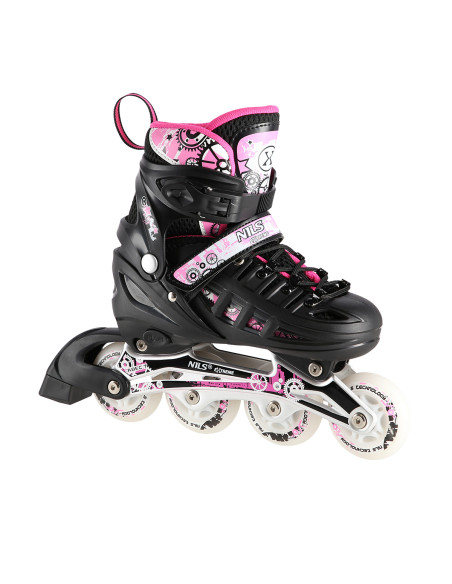 4-В-1 РОЗОВ LED КЪНКИ РАЗМЕР S(31-34) СЪС СМЕНЯЕМО ХОКЕЙНО ОСТРИЕ NILS EXTREME