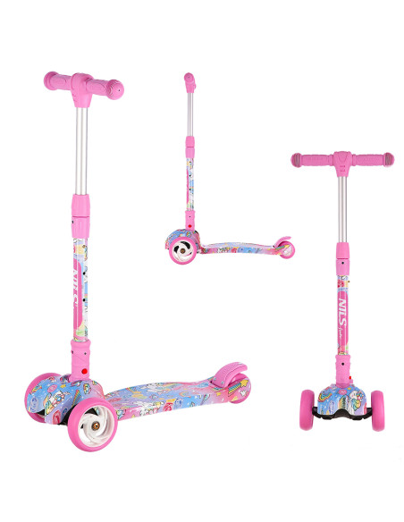 РОЗОВ ДЕТСКИ СКУТЕР NILS FUN