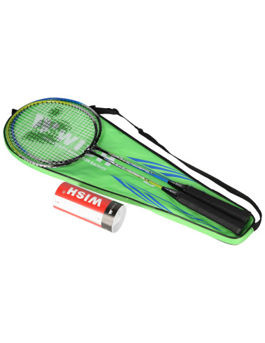 216K КОМПЛЕКТ С ХИЛКИ ЗА БАДМИНТОН + ТОПКИ ЗА ВОЛА 3 БР. ПОЖЕЛАНИЕ