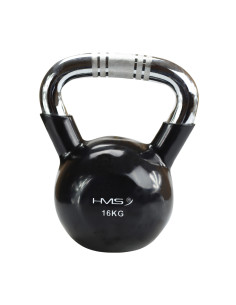 ЧЕРНА ХРОМИРАНА ДРЪЖКА НАРЕЗЕН ЧУГУН KETTLEBELL HMS