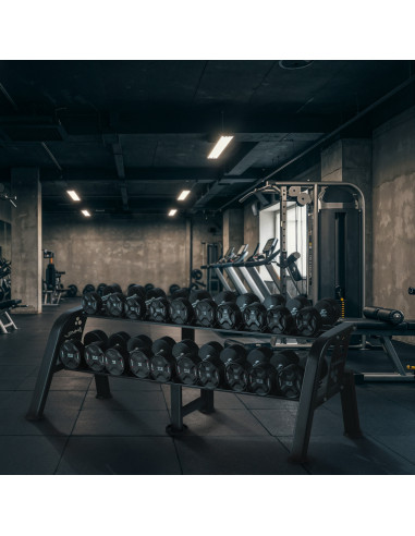 Стойка за дъмбели с две нива, 10 чифта търговски HMS