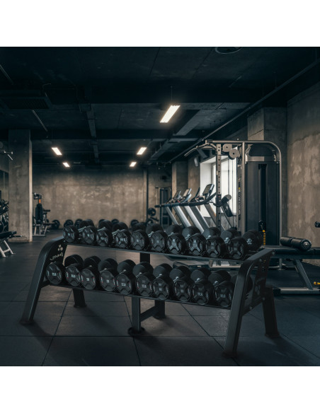 Стойка за дъмбели с две нива, 10 чифта търговски HMS