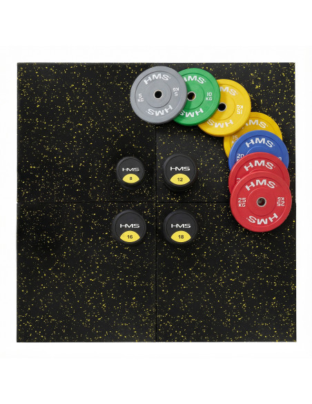 ГУМЕНА ПОДЛОЖКА ЗА ФИТНЕС ОБОРУДВАНЕ ЧЕРНО/ЖЪЛТО ВТОРИ ИЗБОР