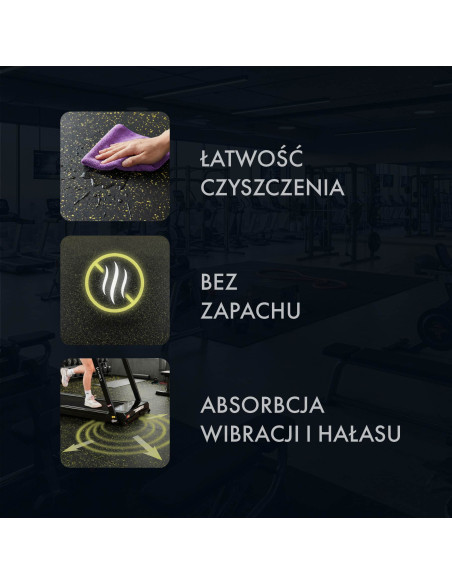 ГУМЕНА ПОДЛОЖКА ЗА ФИТНЕС ОБОРУДВАНЕ ЧЕРНО/ЖЪЛТО ВТОРИ ИЗБОР