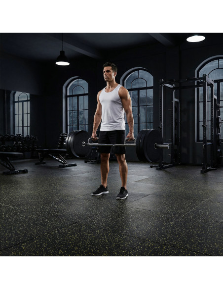 ГУМЕНА ПОДЛОЖКА ЗА ФИТНЕС ОБОРУДВАНЕ ЧЕРНО/ЖЪЛТО ВТОРИ ИЗБОР