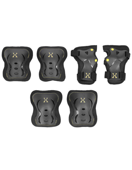 ЧЕРНО-ЖЪЛТ КОМПЛЕКТ ПРОТЕКТОРИ NILS EXTREME РАЗМЕР M