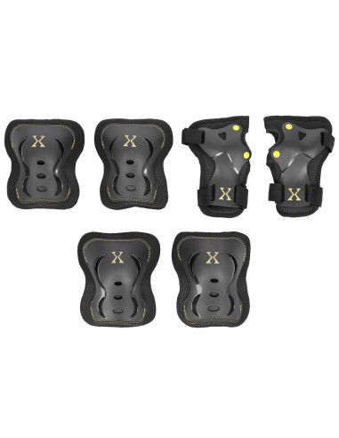 ЧЕРНО-ЖЪЛТ КОМПЛЕКТ ПРОТЕКТОРИ NILS EXTREME РАЗМЕР L