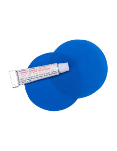 СИНЯ САМОНАДУВАЩА ПОСТИЛКА С ВЪЗГЛАВНИЦАТА NILS CAMP