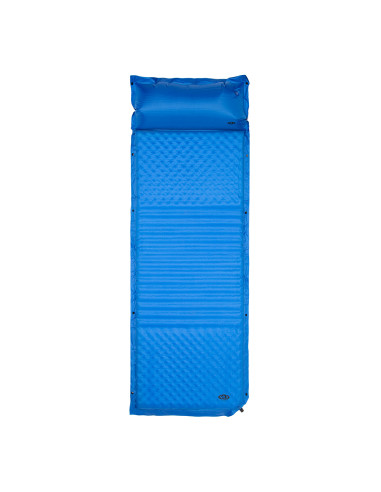 СИНЯ САМОНАДУВАЩА ПОСТИЛКА С ВЪЗГЛАВНИЦАТА NILS CAMP