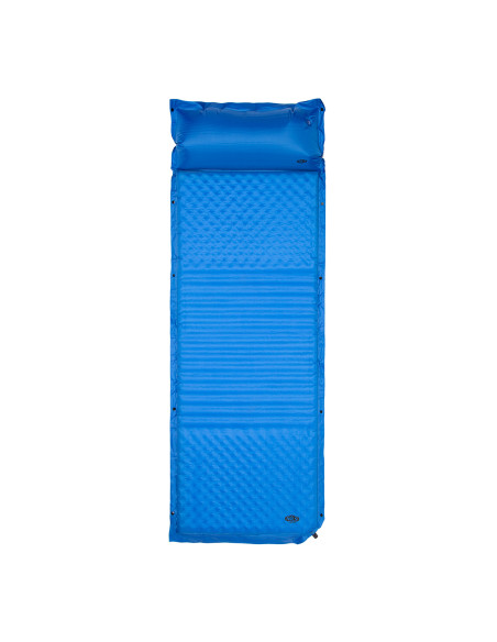 СИНЯ САМОНАДУВАЩА ПОСТИЛКА С ВЪЗГЛАВНИЦАТА NILS CAMP