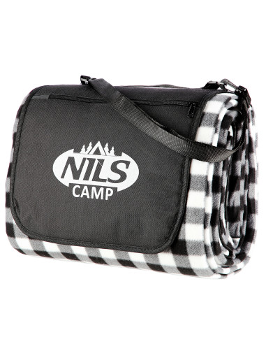 ОДЕЯЛО ЗА ПИКНИК БЯЛО-ЧЕРНО 300x200 СМ PE + ALU NILS CAMP