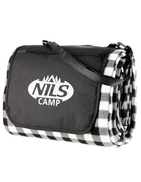 ОДЕЯЛО ЗА ПИКНИК БЯЛО-ЧЕРНО 300x200 СМ PE + ALU NILS CAMP