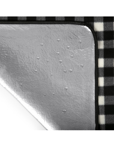 ОДЕЯЛО ЗА ПИКНИК БЯЛО-ЧЕРНО 300x200 СМ PE + ALU NILS CAMP