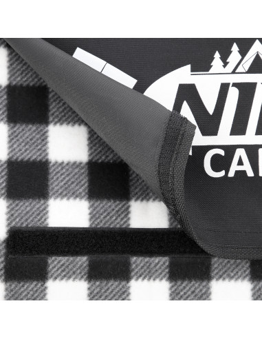 ОДЕЯЛО ЗА ПИКНИК БЯЛО-ЧЕРНО 300x200 СМ PE + ALU NILS CAMP