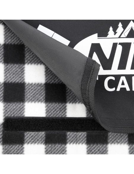 ОДЕЯЛО ЗА ПИКНИК БЯЛО-ЧЕРНО 300x200 СМ PE + ALU NILS CAMP