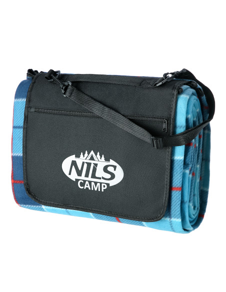 ОДЕЯЛО ЗА ПИКНИК КАРИРАНО СИНЬО 250x200 PE ALU NILS CAMP