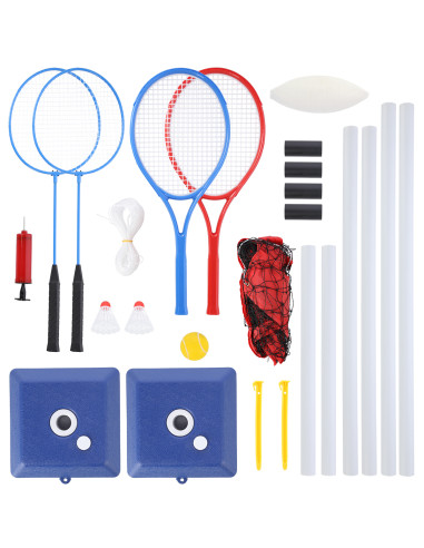 МРЕЖА С КОМПЛЕКТ ЗА ТЕНИС, БАДМИНТОН, ВОЛЕЙБОЛ NILS