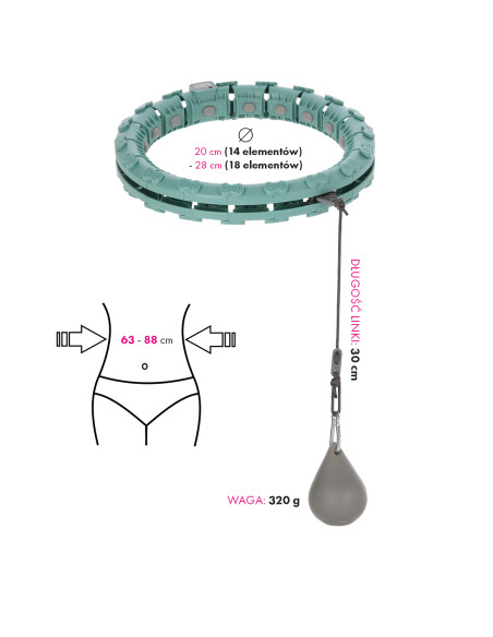 ЗЕЛЕН ХУЛА ОБРУЧ С ГРАВИТАЦИОННА ТОПКА И БРОЯД