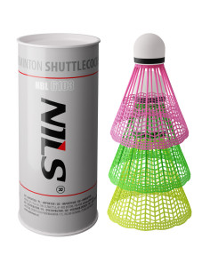 ТОПКИ ЗА БАДМИНТОН НАЙЛОН МНОГОЦВЕТНИ 3 БР. НИЛС 2