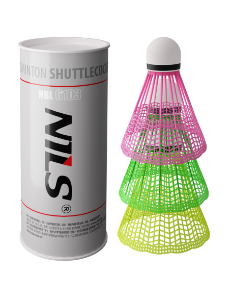 ТОПКИ ЗА БАДМИНТОН НАЙЛОН МНОГОЦВЕТНИ 3 БР. НИЛС