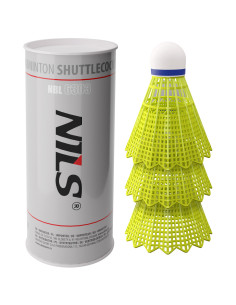 ТОПКИ ЗА БАДМИНТОН, НАЙЛОНОВИ, ПАКЕТ ОТ 3 БРОЯ, NILS 2