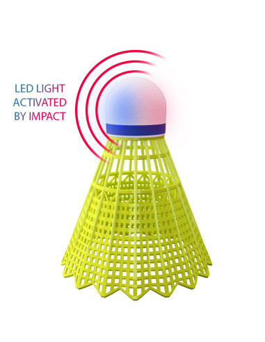 ТОПКИ ЗА БАДМИНТОН, НАЙЛОНОВИ, LED, МНОГОЦВЕТНИ, ПАКЕТ ОТ 3 БР. NILS